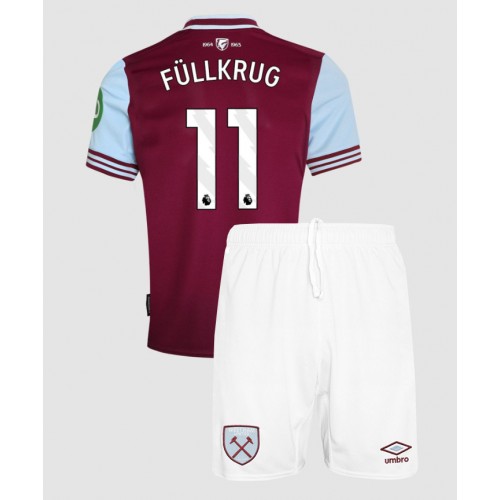 Dětský fotbalový dres West Ham United Niclas Fullkrug #11 2024-25 Domácí Krátký Rukáv (+ trenýrky)